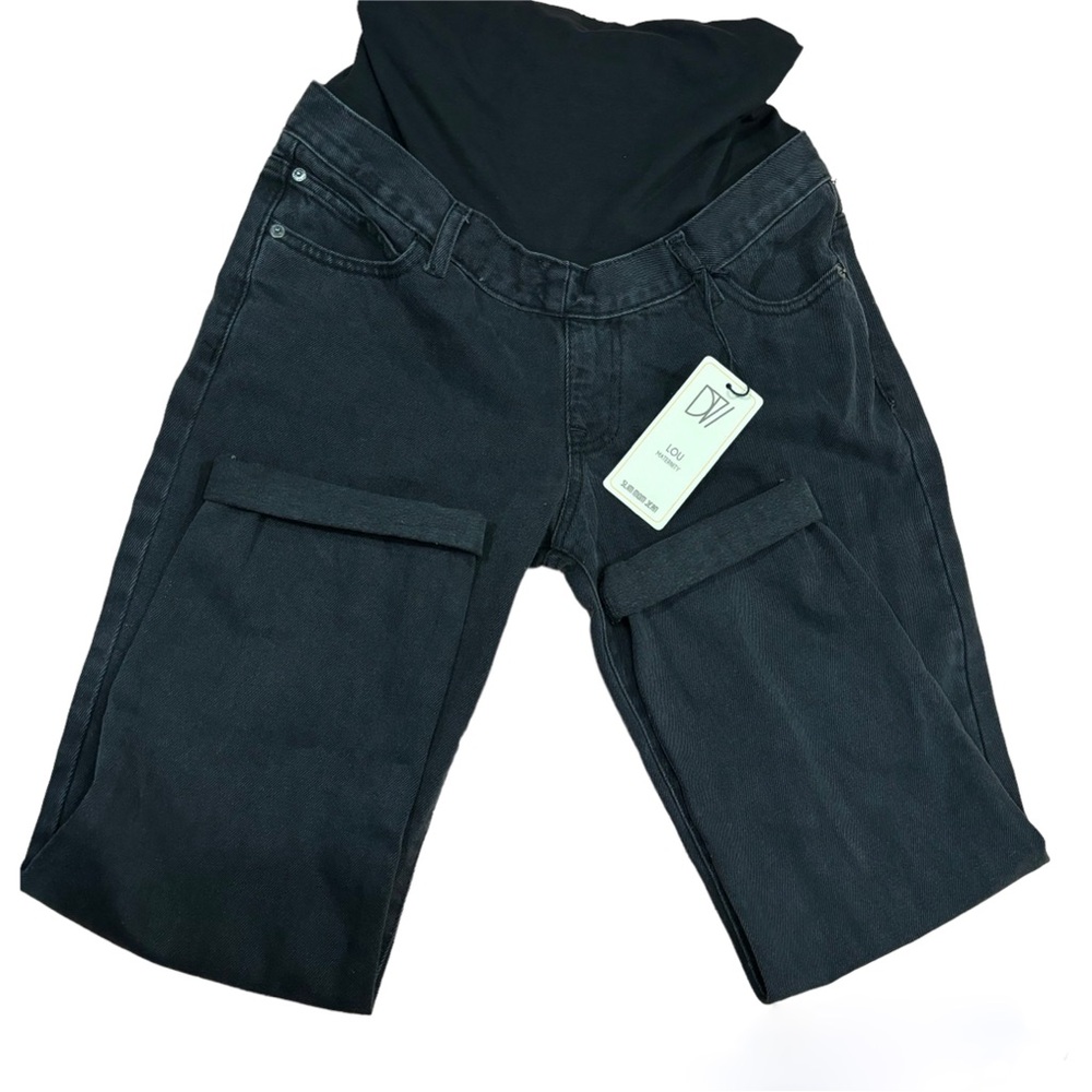 Don't Think Twice Maternity Lou mom jeans in vintage black Size 4